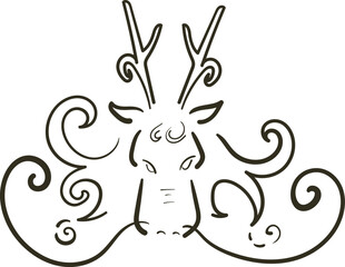 アートな辰年の竜イラスト素材