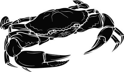 Serrated mud Crab silhouette