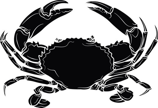 recommend clip art: Serrated mud Crab silhouette