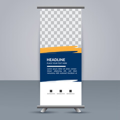 
Abstract vector  Corporate roll up display standee template design