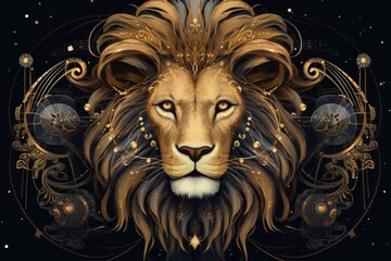 Zodiac Leo Symbol Leo the lion star sign The constellation of Leo is a sign of the leaders