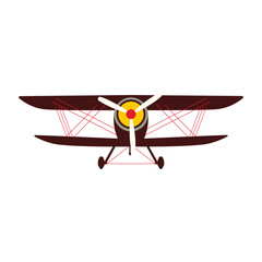 Ancient Fighter Planes Vector Illustration