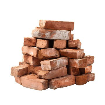 Stack of bricks png transparent  background