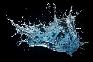 isolated water splashes. Generative AI