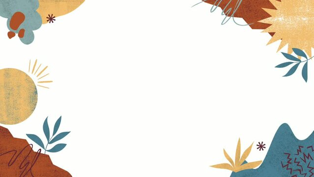 Floral aesthetic vector animation background, pastel color video background