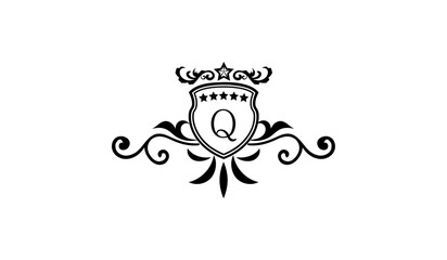 Luxury wedding logo Q