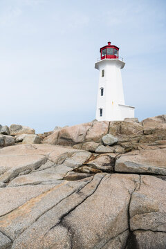 Iconic Peggy's Cove Lighthouse of Nova Scotia