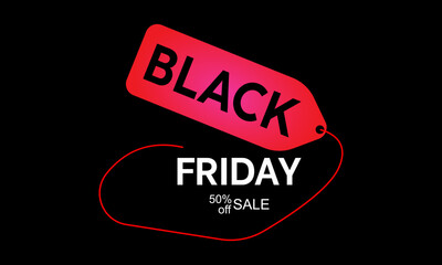 Black Friday Shopping Discount Deals, Savings, and Crowded Stores banner. Vector template for background, banner, card, poster design.