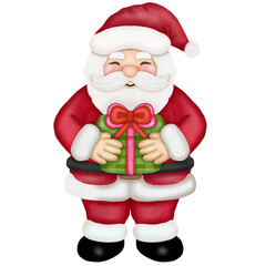 Fototapeta premium santa claus with gift