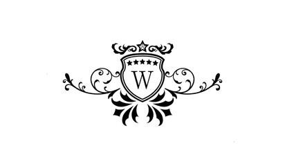 Obraz premium Luxury new wedding logo W