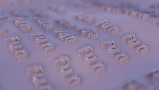 Fun Text in 3d purple Waves