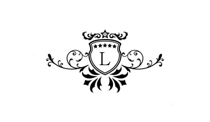 Luxury new wedding logo L