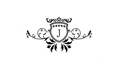 Luxury new wedding logo J