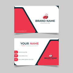 elegant modern business card design template black and red