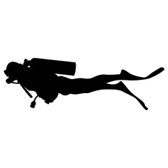 scuba diving silhouette