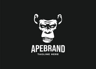 gorilla monkey logo design vector illustration