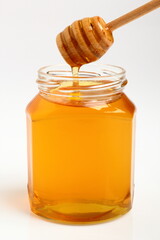 Jar of Honey with Honey Dipper