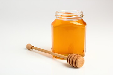 Jar of Honey with Honey Dipper