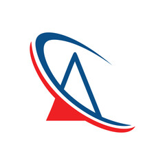 letter A triangle logo icon