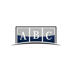 letter A B C simple logo icon