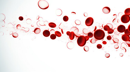 Blood Cell erythrocyte isolated on white background - obrazy, fototapety, plakaty