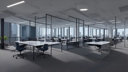Modern Office Space with City View