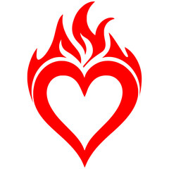 Burning heart Icon