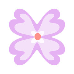 Beautiful purple flower doodle 