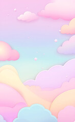 Fototapeta na wymiar pink sky with clouds