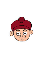 sikh kid face vector 