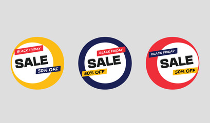 Awesome black friday sales design template vector. 