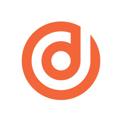 letter d circle logo icon