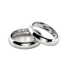 Two wedding rings without background