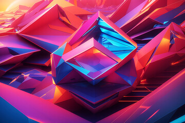 Neon Dreamscape: Otherworldly Abstract Background
