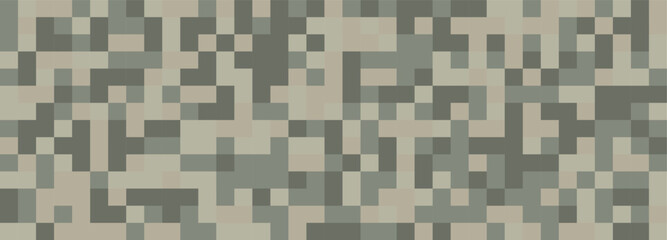 Digital camouflage. Seamless vector pattern. Pixel grid for military themes and creative ideas