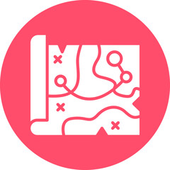 Vector Design Treasure Map Icon Style