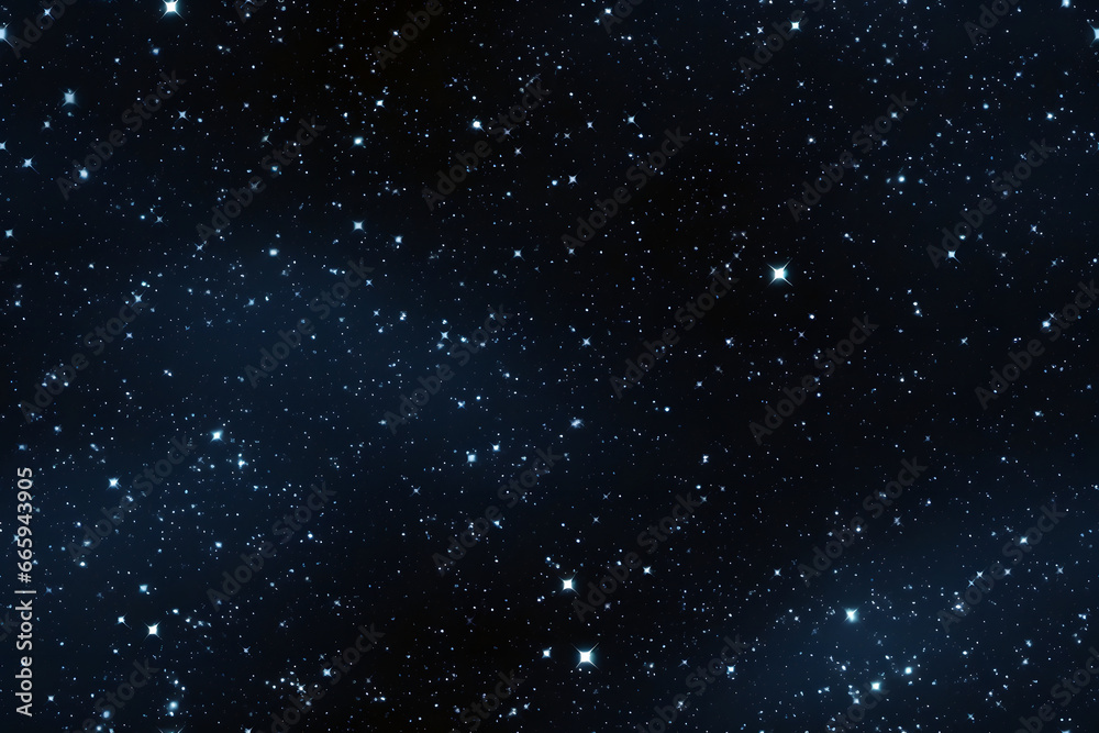 Wall mural seamless texture and full-frame background of starry night sky and outer space. neural network gener