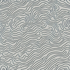 Seamless texture of white paper with a pattern of wavy lines