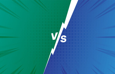 Versus banner flag sign for competition and match championship