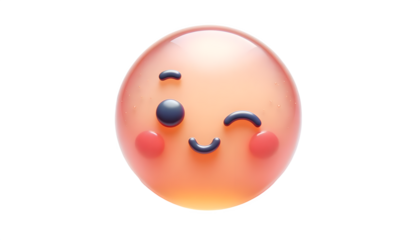 3D Winking Face Emoji