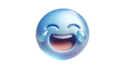 3D Laughing Face with Tears Emoji