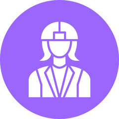Vector Design Female Engineer Icon Style