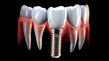 Fototapeta na wymiar Close up of dental teeth implant