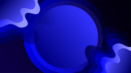Bevel circles copy space with overlay waves frame background