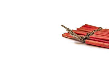 Crackers for diwali festival on white background