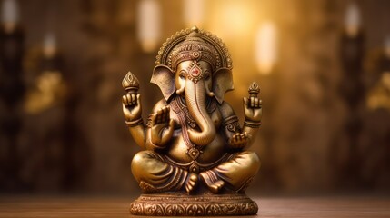 Ganesha statue in the temple wallpaper