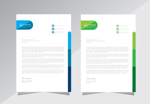 letter head templates for your project design, letterhead design,  a4 letterhead template, Vector illustration.