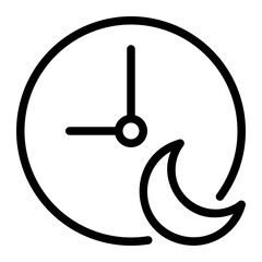 moon line icon