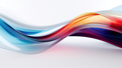 Fototapeta premium Abstract colorful wave background on white color background