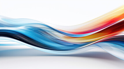 Abstract colorful wave background on white color background